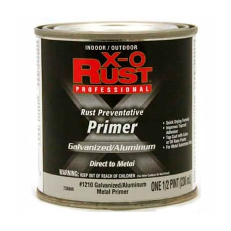 General Paint X-O Rust Anti-Rust Enamel, Galvanized & Aluminum Primer, White, 1/2 Pint - 738849